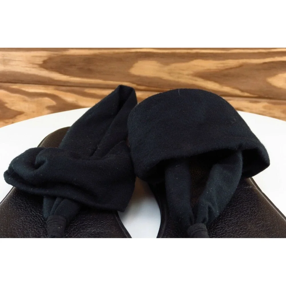 Sanuk Girls‎ Shoes Size 4-5 M Black Sandals Fabric